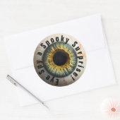👁️Haunted Halloween Eye spion spookachtig... Ronde Sticker (Envelop)