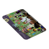 Haunted Halloween Graveyard Party Magneet (Rechterzijde)