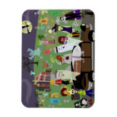 Haunted Halloween Graveyard Party Magneet (Verticaal)