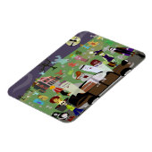 Haunted Halloween Graveyard Party Magneet (Linkerzijde)