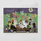 Haunted Halloween Graveyard Party Uitnodiging Briefkaart (Voorkant)