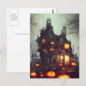 Haunted Halloween House AI Generated Art Briefkaar Briefkaart (Voorkant / Achterkant)