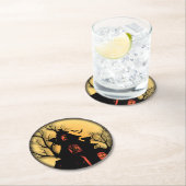 Haunted Halloween House Ronde Kartonnen Onderzetter (Insitu)