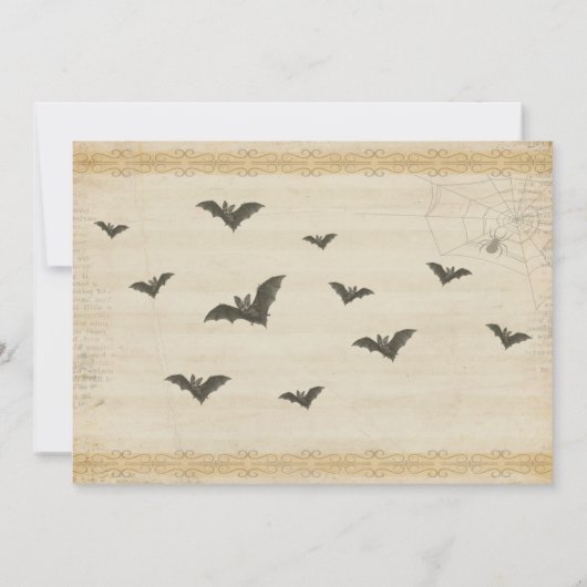 Haunted Halloween Housewarming Uitnodiging (Achterkant)