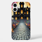 Haunted Halloween Mansion Glow Phone Case (Achterkant)
