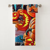 Haunted Halloween Night Design Bad Handdoek (Insitu)