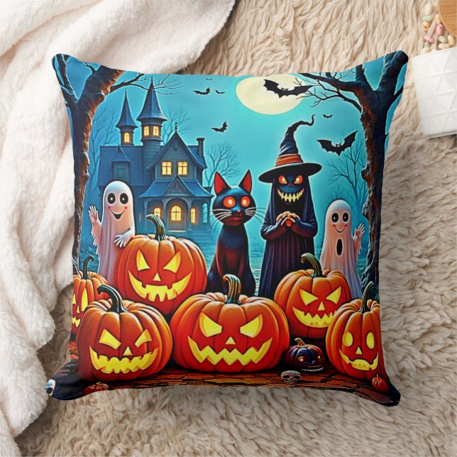 Haunted Halloween Night Design Kussen (Deken)