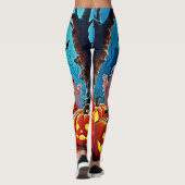 Haunted Halloween Night Design Leggings (Achterkant)