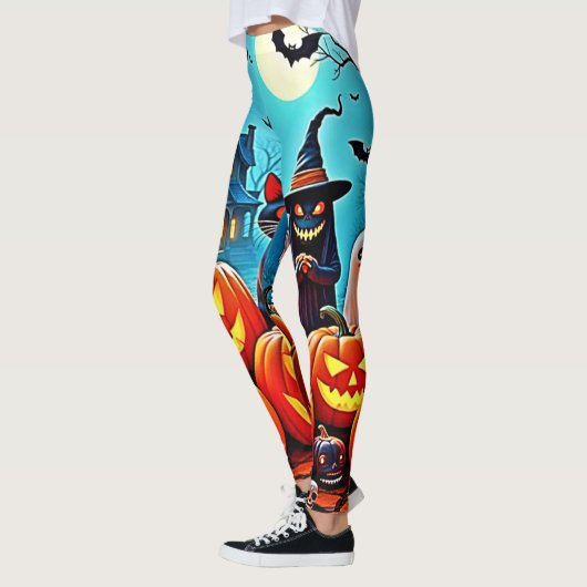 Haunted Halloween Night Design Leggings (Links)