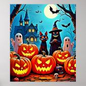 Haunted Halloween Night Design Poster (Voorkant)