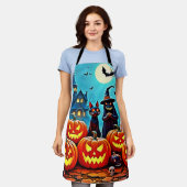 Haunted Halloween Night Design Schort (Gedragen)