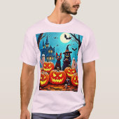 Haunted Halloween Night Design T-shirt (Voorkant)