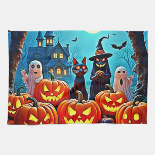 Haunted Halloween Night Design Theedoek