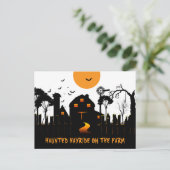Haunted Halloween op het Boerderij Briefkaart (Staand voorkant)