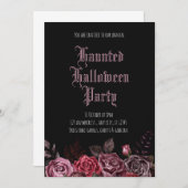 Haunted Halloween Party Kaart (Voorkant / Achterkant)