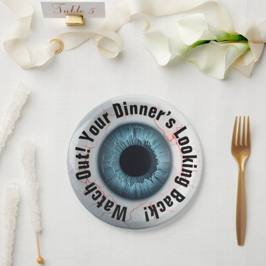 👁️Haunted Halloween Party! Papieren Bordje (Huwelijk)