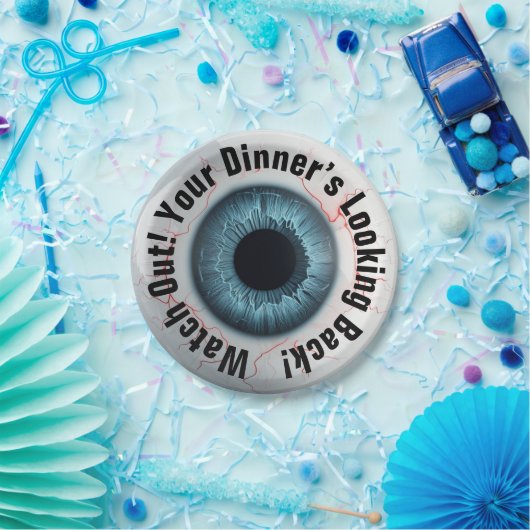 👁️Haunted Halloween Party! Papieren Bordje (Feest)