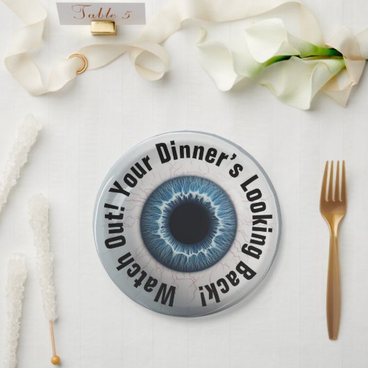 👁️Haunted Halloween Party! Papieren Bordje (Huwelijk)