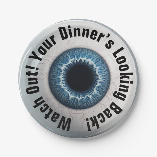 👁️Haunted Halloween Party! Papieren Bordje (Voorkant)