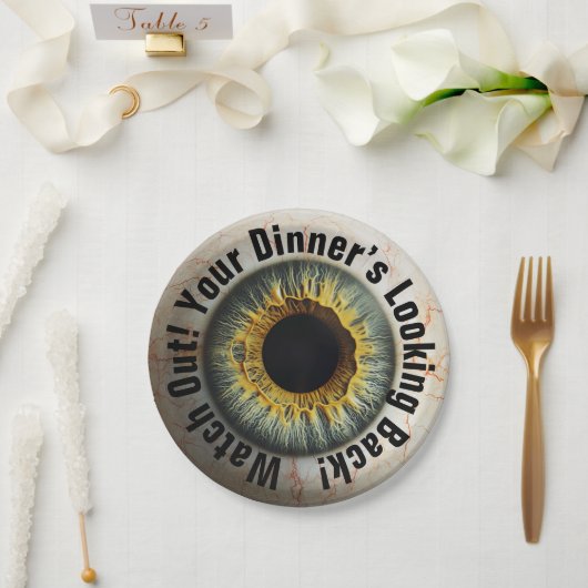 👁️Haunted Halloween Party! Papieren Bordje (Huwelijk)