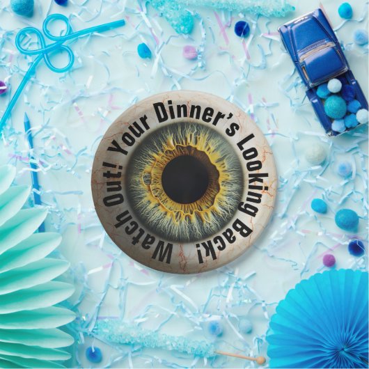 👁️Haunted Halloween Party! Papieren Bordje (Feest)