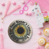 👁️Haunted Halloween Party! Papieren Bordje (Feest)