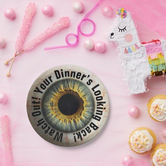 👁️Haunted Halloween Party! Papieren Bordje (Feest)