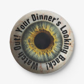 👁️Haunted Halloween Party! Papieren Bordje (Voorkant)