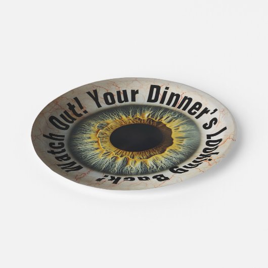 👁️Haunted Halloween Party! Papieren Bordje (Gekanteld)