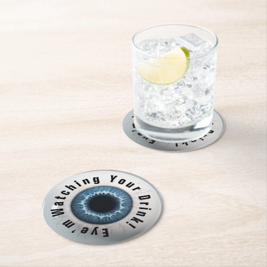 👁️Haunted Halloween Party! Ronde Kartonnen Onderzetter (Insitu)