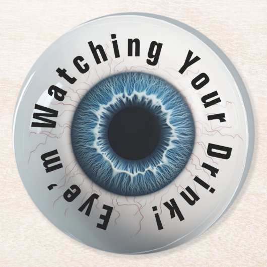 👁️Haunted Halloween Party! Ronde Kartonnen Onderzetter (Voorkant)