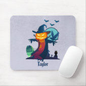 Haunted Halloween Pumpkin Head Scarecrow Spooky Muismat (Met muis)