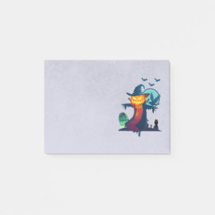 Haunted Halloween Pumpkin Head Scarecrow Spooky Post-it® Notes