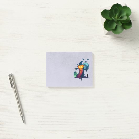 Haunted Halloween Pumpkin Head Scarecrow Spooky Post-it® Notes (Kantoor)