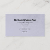 Haunted Halloween Pumpkin Head Scarecrow Spooky Visitekaartje (Achterkant)