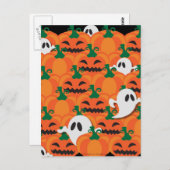 Haunted Halloween Pumpkin Patch Ghosts Briefkaart (Voorkant / Achterkant)