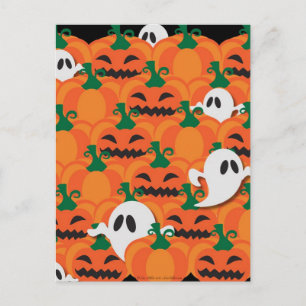 Haunted Halloween Pumpkin Patch Ghosts Briefkaart
