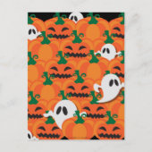 Haunted Halloween Pumpkin Patch Ghosts Briefkaart (Voorkant)