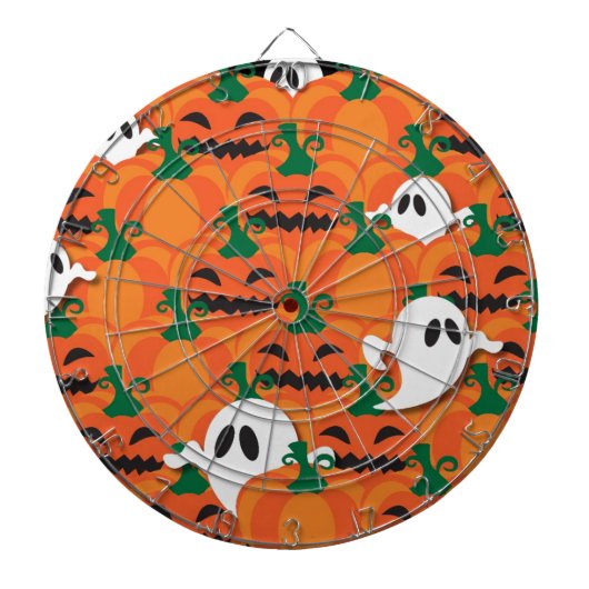 Haunted Halloween Pumpkin Patch Ghosts Dartbord (Voorkant)