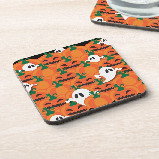 Haunted Halloween Pumpkin Patch Ghosts Drankjes Onderzetter (Linkerzijde)