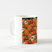 Haunted Halloween Pumpkin Patch Ghosts Koffiemok (Voorkant links)