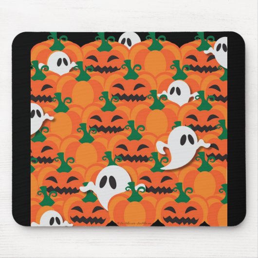 Haunted Halloween Pumpkin Patch Ghosts Muismat (Voorkant)