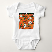 Haunted Halloween Pumpkin Patch Ghosts Romper (Voorkant)