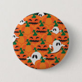 Haunted Halloween Pumpkin Patch Ghosts Ronde Button 5,7 Cm (Voorkant)