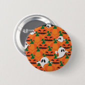 Haunted Halloween Pumpkin Patch Ghosts Ronde Button 5,7 Cm (Voorkant /achterkant)