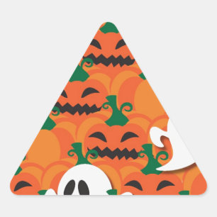 Haunted Halloween Pumpkin Patch Ghosts Sticker