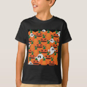Haunted Halloween Pumpkin Patch Ghosts T-shirt (Voorkant)