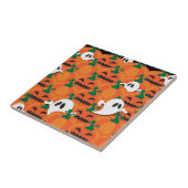 Haunted Halloween Pumpkin Patch Ghosts Tegeltje (Zijkant)