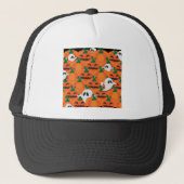 Haunted Halloween Pumpkin Patch Ghosts Trucker Pet (Voorkant)