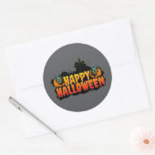 Haunted Halloween Ronde Sticker (Envelop)